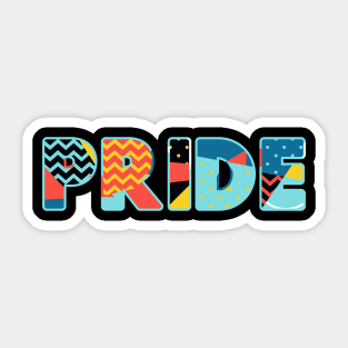 PRIDE Art Text Sticker